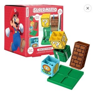 Nintendo Super Mario Storage Blocks - Green, Yellow, Brown